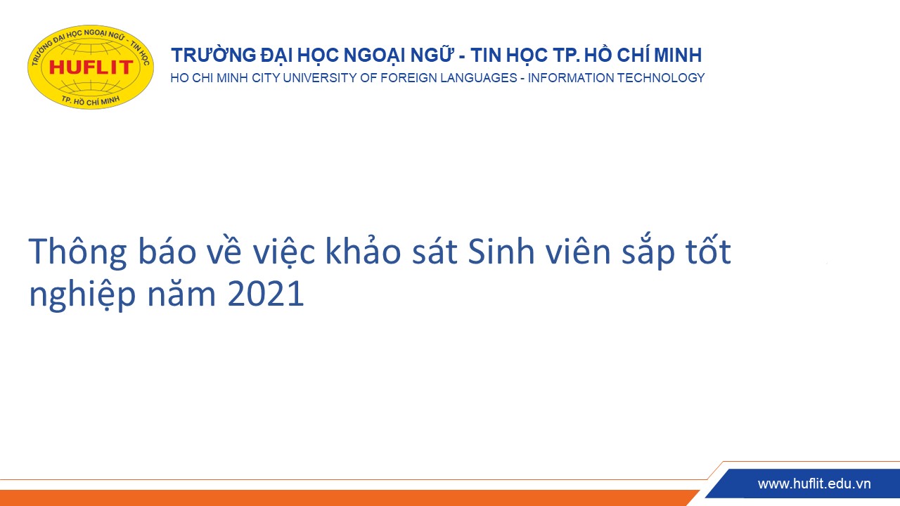 Thông báo về việc khảo sát Sinh viên sắp tốt nghiệp năm 2021