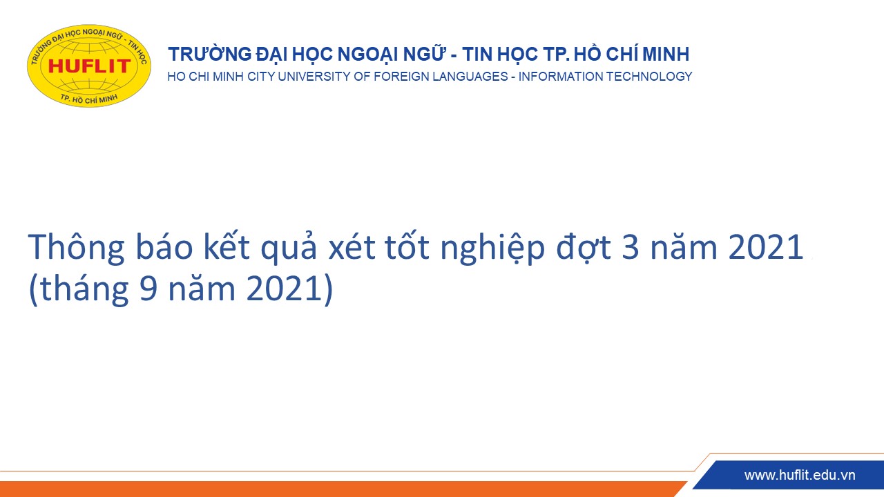 Thông báo kết quả xét tốt nghiệp đợt 3 năm 2021 (tháng 9 năm 2021)