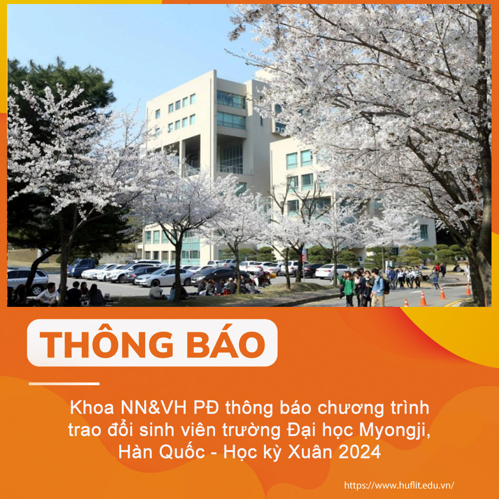 Khoa Đông Phương - Du học trao đổi Myongji HK Xuân 2024 - Nền
