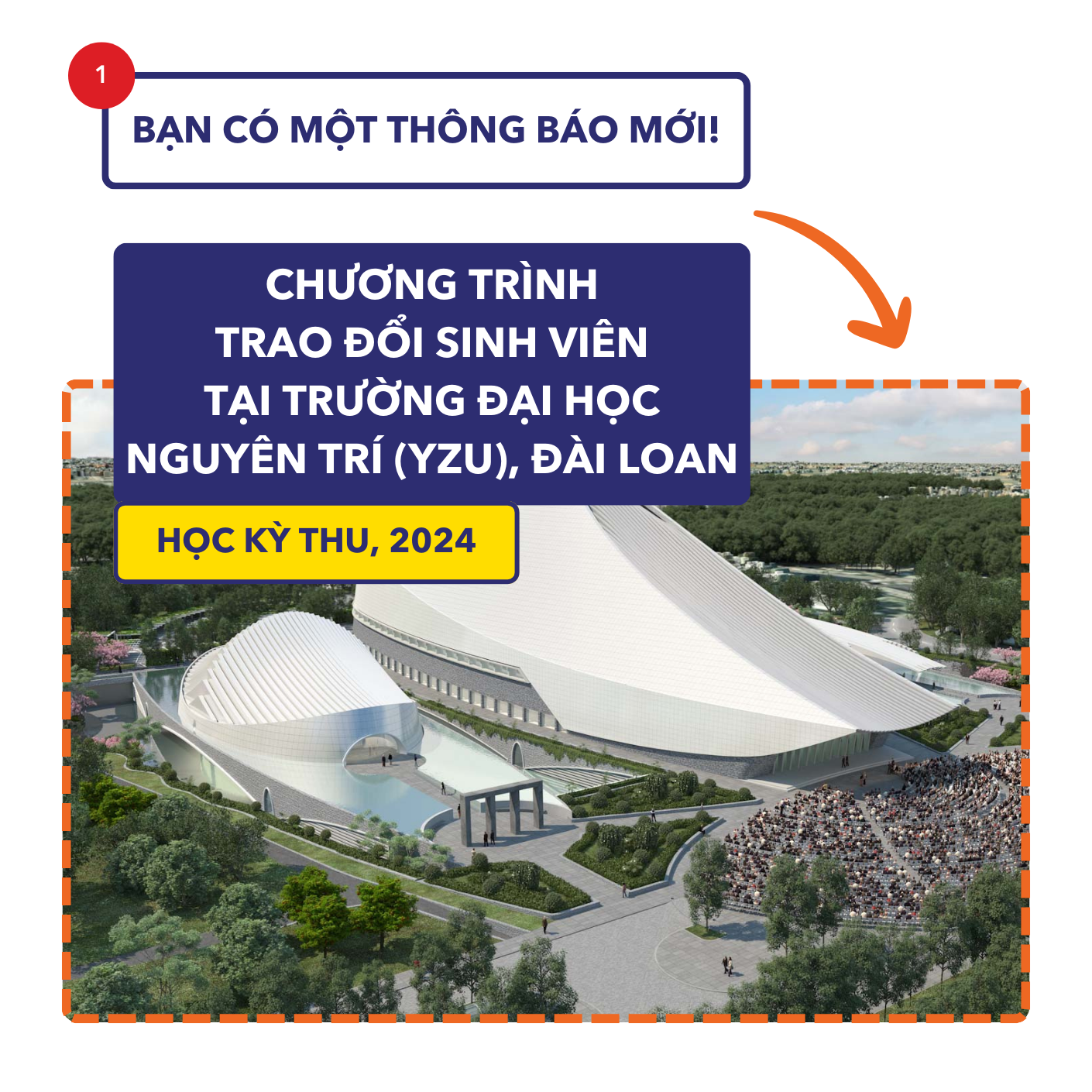 Thông báo chương trình trao đổi sinh viên học kỳ Thu 2024