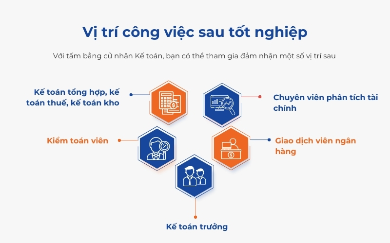 5 vị trí việc làm phổ biến của ngành Kế toán